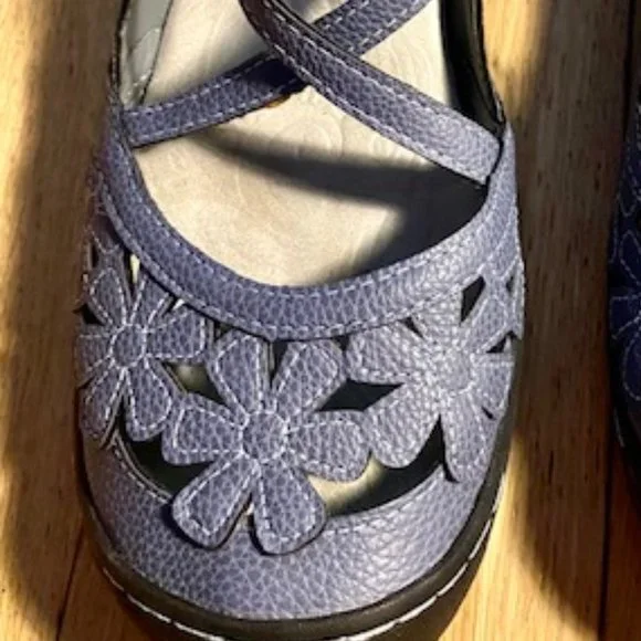 JBU By Jambu Blue Denim Wildflower Mary Jane Shoes - Size 9.5 - Picture 3 of 12